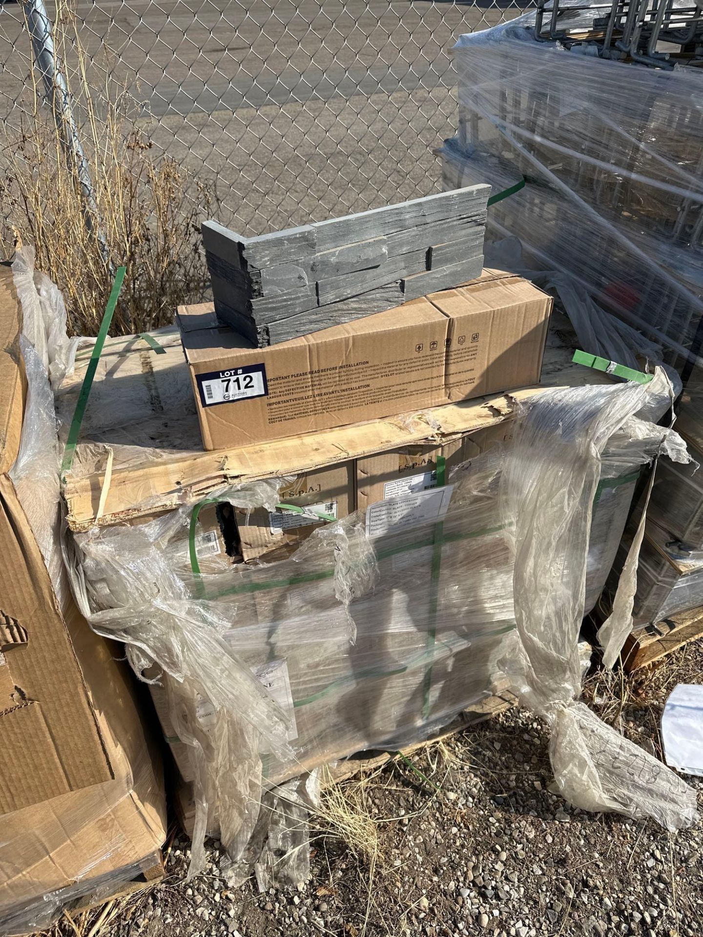 Pallet of (25) Cases of Slate Ledgstone Black Corners - Image 5 of 6