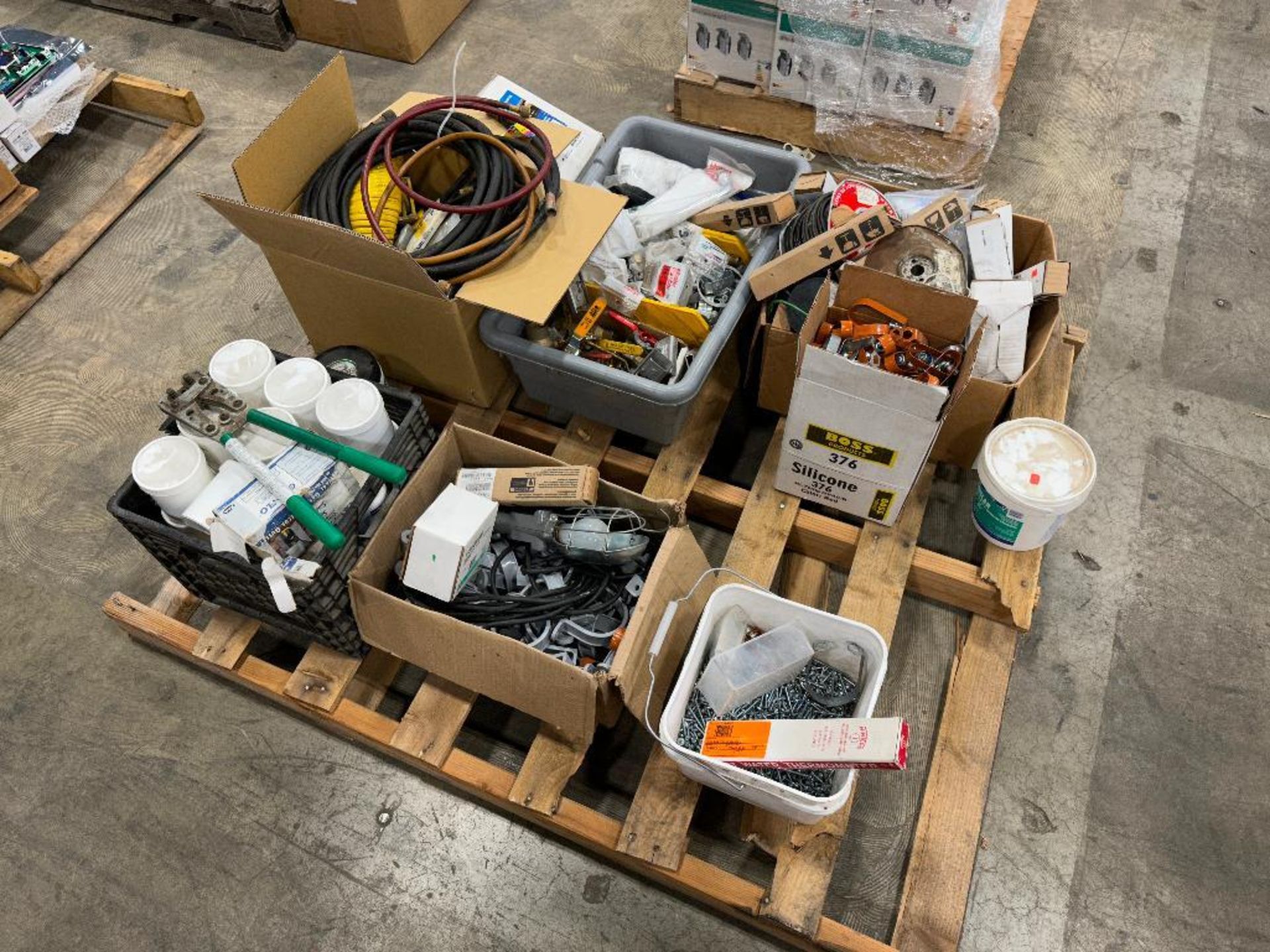 Pallet of Asst. Hose, Valves, Fittings, Wire, Descaler, Screws, etc. - Image 3 of 3