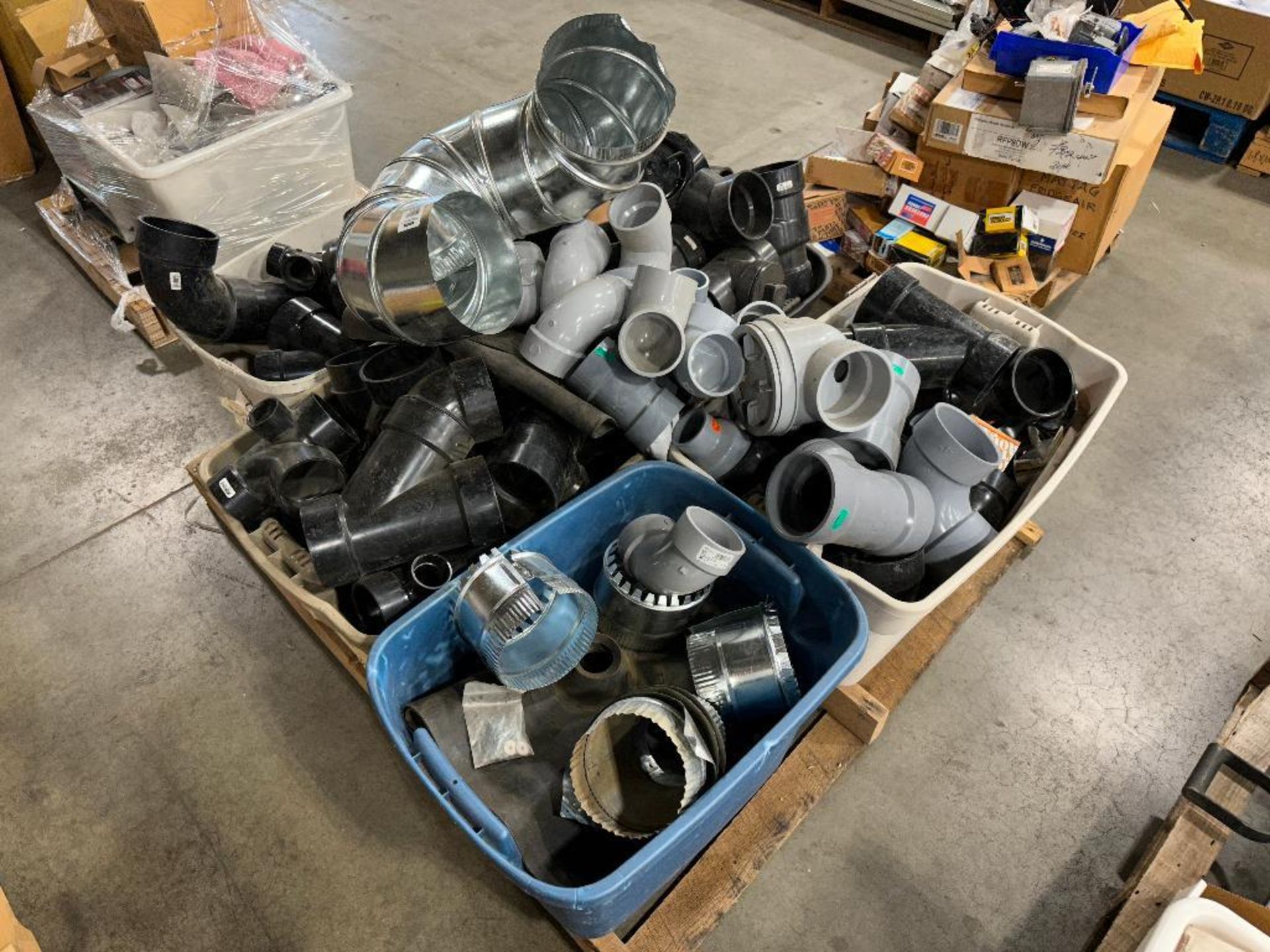 Pallet of Asst. Plastic Plumbing Fittings, etc.