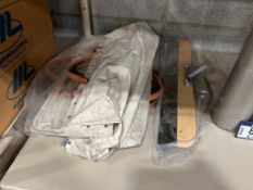 Lot of (3) 14" X 24" Canvas Bags and (2) 24" Stainless Steel Smoothers