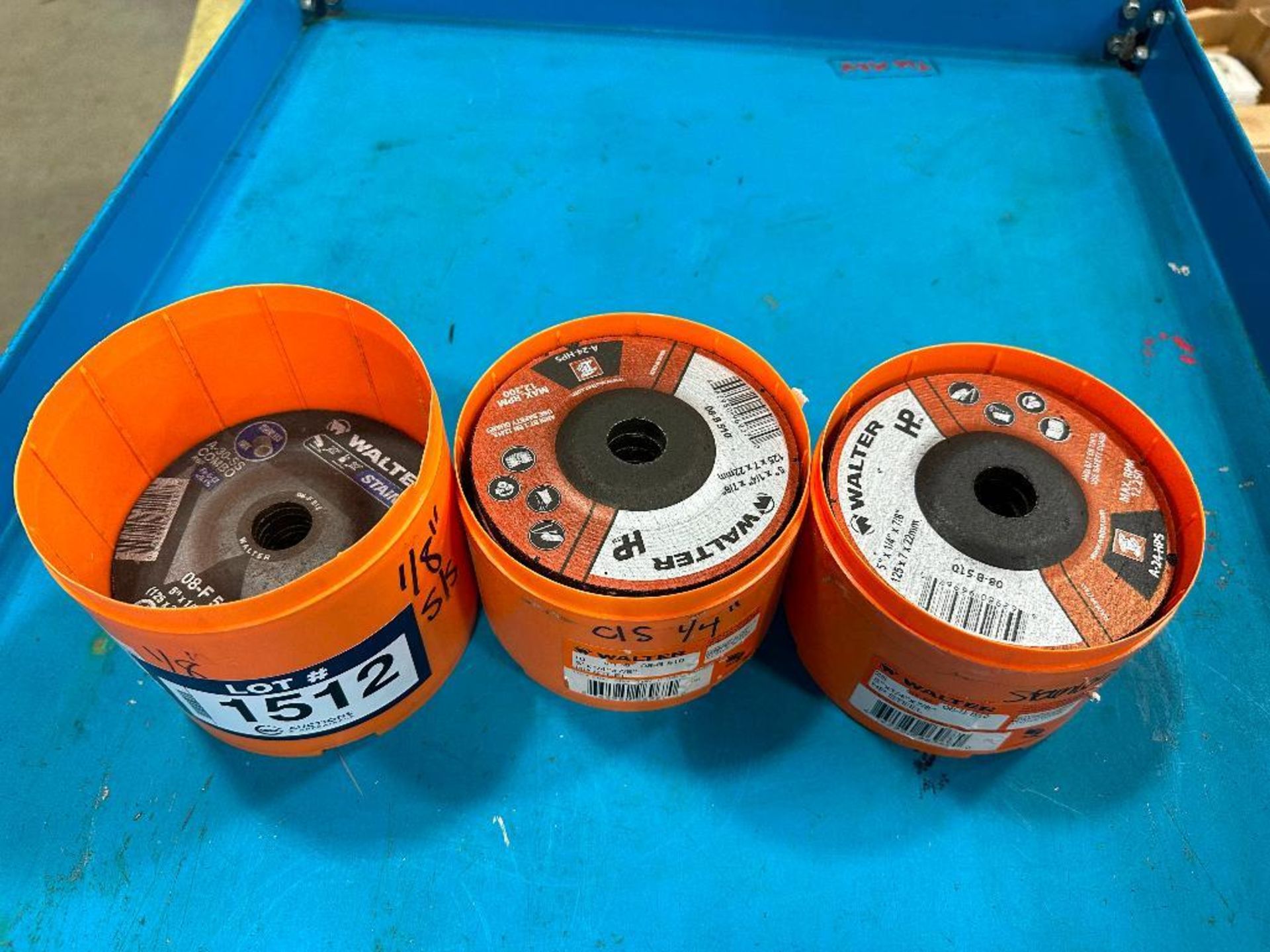 Lot of (3) Containers of Asst. Walter Grinding Discs