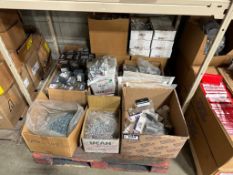 Pallet of Asst. Fasteners including Screws, Precast Inserts, Lag Shields, etc.