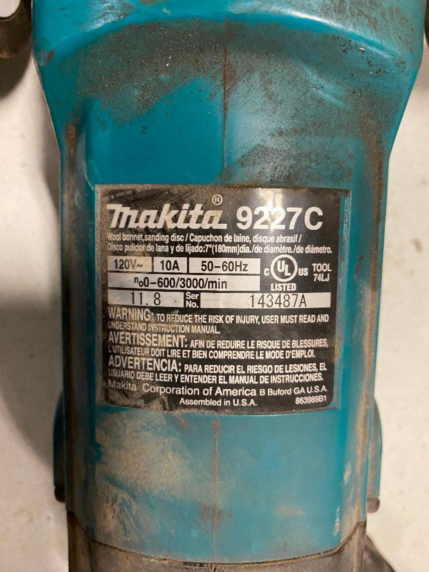 Makita 9227C Electric Angle Grinder - Image 3 of 3