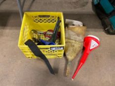 Lot of Asst. Oil Filter Wrenches, Funnels, etc.