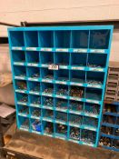 42-Compartment Parts Bin w/ Asst. Contents including Nuts, Bolts, Washers, etc.