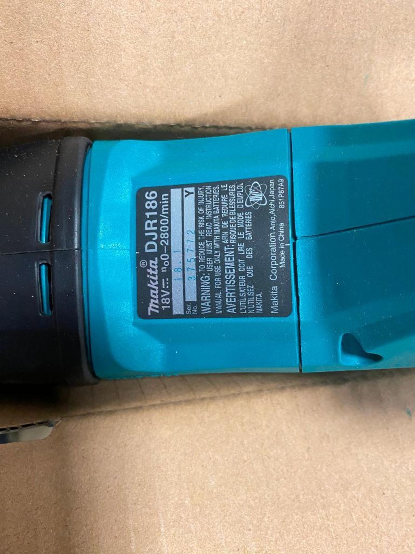 Makita DJR186Z 18V Cordless Reciprocating Saw - Image 4 of 6