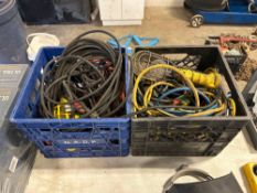 Lot of Asst. Extension Cords, Work Lights, etc.