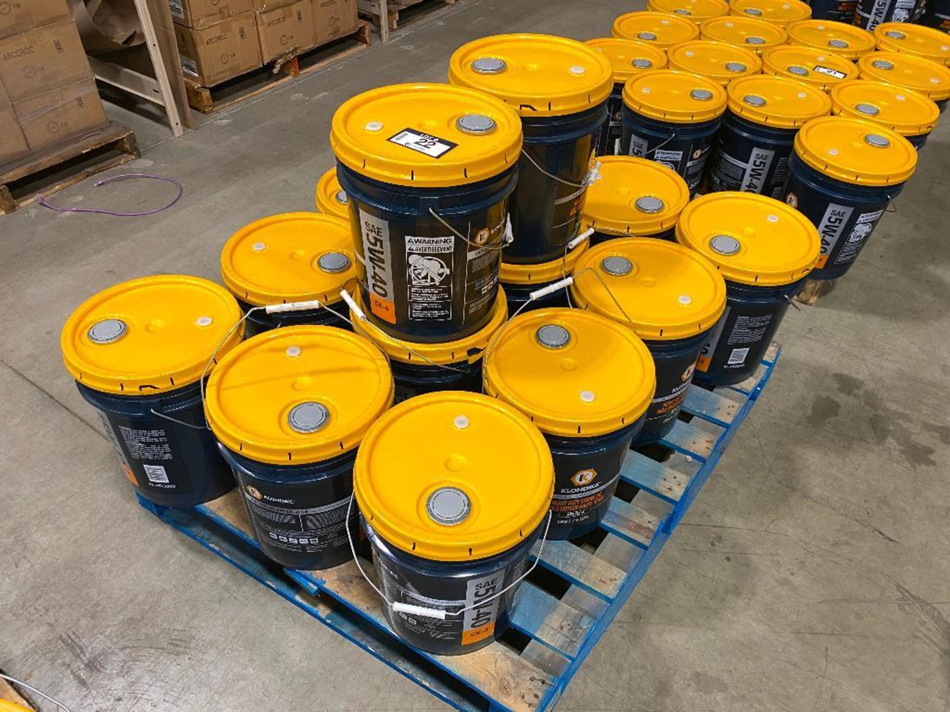 Lot of (14) Pails of Klondike 5W-40 Motor Oil