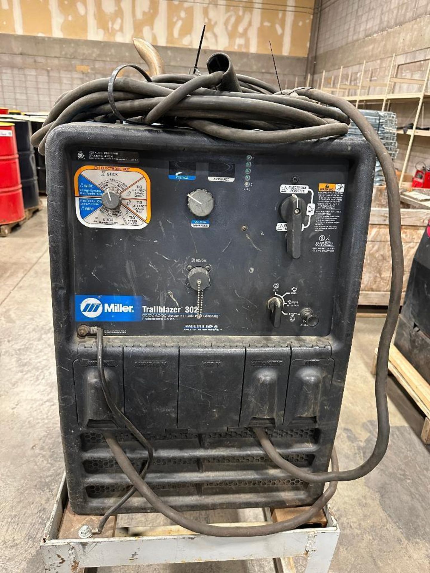 Miller Trailblazer 302 Gasoline Welder/ Generator w/ Stand, Cables, Torch, Hrs N/A - Image 3 of 8