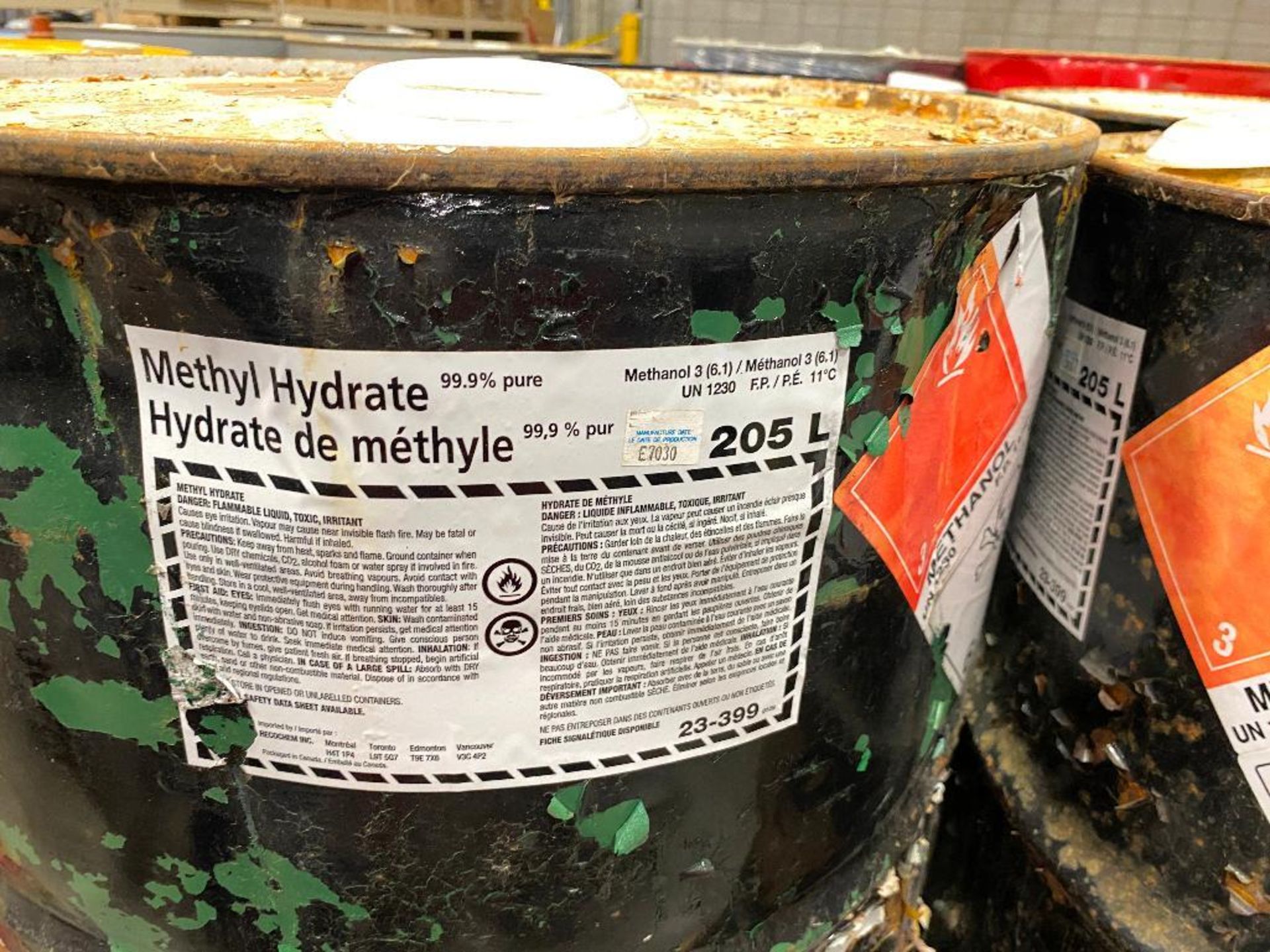 (1) 205L Drum of Methyl Hydrate - Image 3 of 3