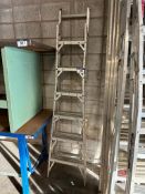 7' Aluminum Step/ Extension Ladder, Extension to 11'