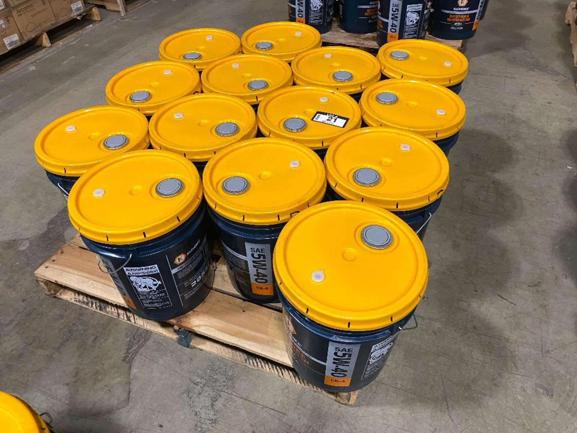 Lot of (14) Pails of Klondike 5W-40 Motor Oil