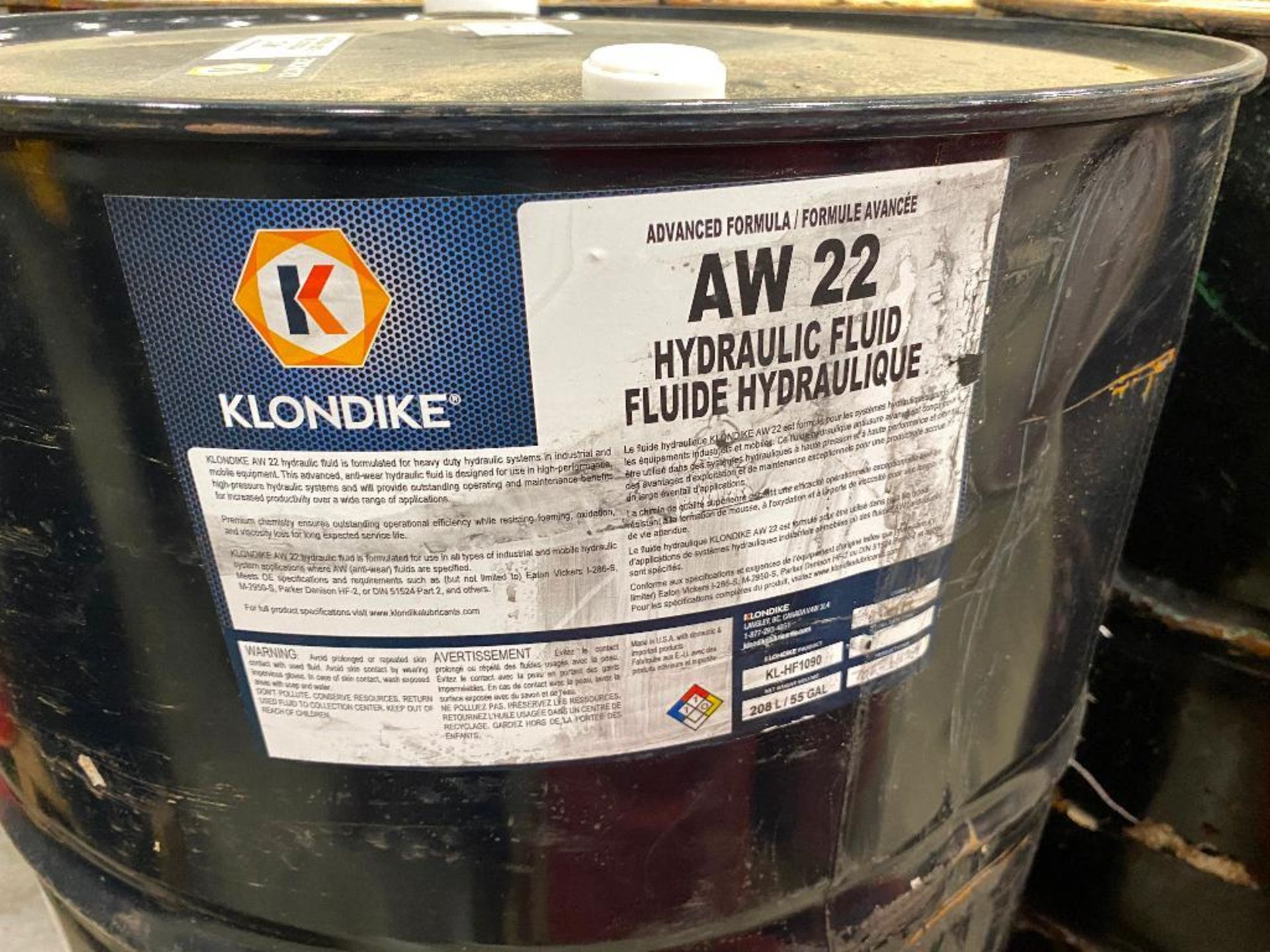 (1) 208L Drum of Klondike AW22 Hydraulic Fluid - Image 3 of 3