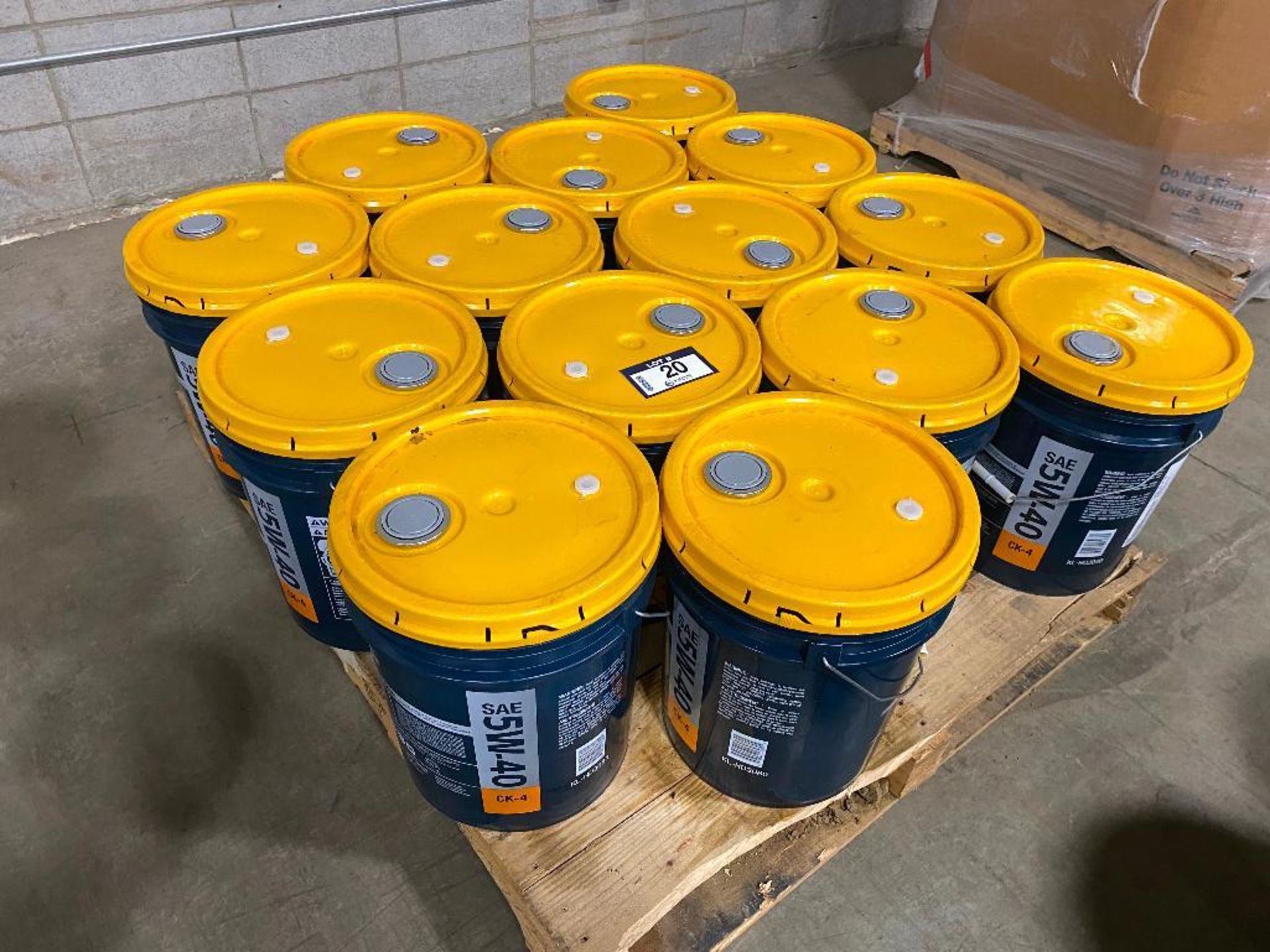 Lot of (14) Pails of Klondike 5W-40 Motor Oil