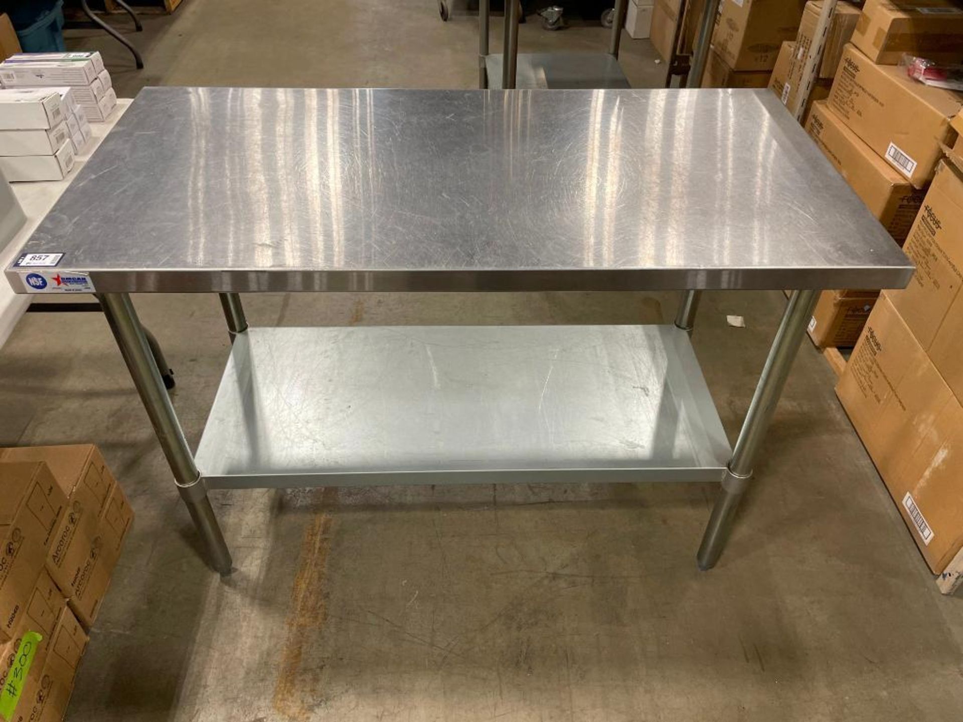 48" X 24" STAINLESS STEEL WORK TABLE