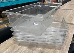 CAMBRO FULL SIZE POLYCARBONATE INSERTS - LOT OF 6