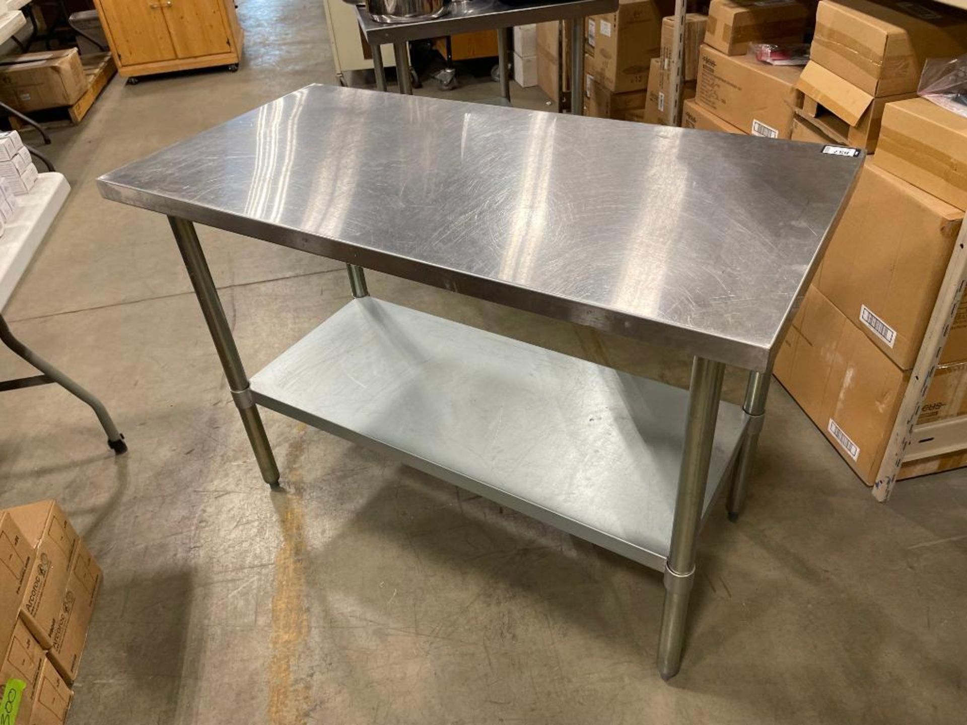 48" X 24" STAINLESS STEEL WORK TABLE - Image 4 of 5