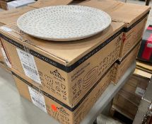 4 CASES OF DUSDON MOSAIC TAUPE 10.5" PLATES - 12/CASE - MADE IN ENGLAND