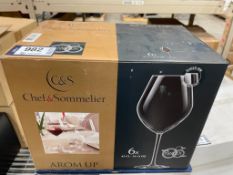 14.5 OZ AROM UP WINE GLASSES - LOT OF 6 (1 BOX), CHEF & SOMMELIER - NEW