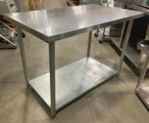 48" X 30 STAINLESS STEEL WORK TABLE