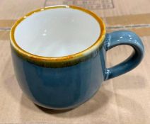 CASE OF TERRASTONE 8 1/2 OZ BLUE COFFEE CUP - 48/CASE, ARCOROC - NEW