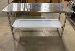 WORKTABLE 304 S/S 24"X60"X34" & S/S UNDERSHELF