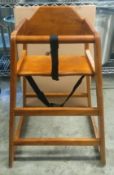 WALNUT HIGH CHAIR, JOHNSON-ROSE 4506 - NEW