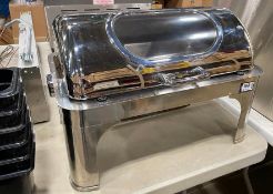 FULL SIZE STAINLESS STEEL ROUNDED ROLL TOP CHAFER