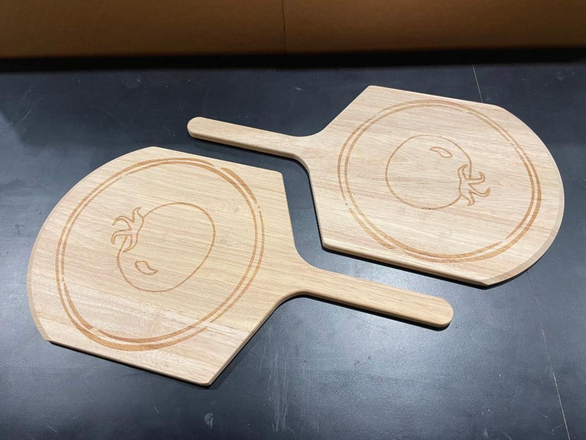 (2) 12" WOODEN PIZZA PEELS - Image 2 of 3