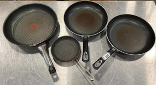 (4) ASSORTED FRYING PANS
