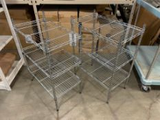 (2) 3 TIER WIRE CHROME STORAGE RACKS