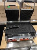 OMCAN DOUBLE PANINI RIBBED GRILL, 3200W, 220V, OMCAN 19937 - NEW