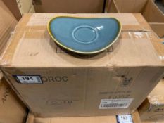 CASE OF TERRASTONE 6 3/8" BLUE SAUCER - 48/CASE, ARCOROC - NEW