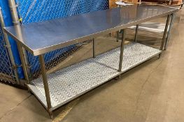 96" STAINLESS STEEL WORK TABLE