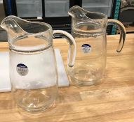 77.5OZ/2.3L TIVOLI GLASS PITCHERS - LOT OF 2 , LUMINARC 28438 - NEW