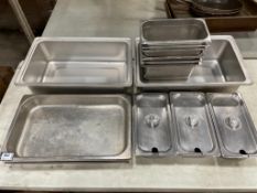 LOT OF ASSORTED STAINLESS STEEL INSERTS