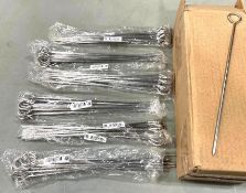 LOT OF APPROX. (72) 10" STAINLESS STEEL SKEWERS - JOHNSON ROSE 3890 - NEW