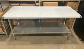 72" STAINLESS STEEL WORK TABLE