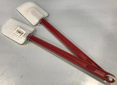 16" SILICONE HEAD SPATULA W/RED HANDLE - LOT OF 2