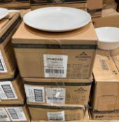 3 CASES OF DUDSON CURVE 8 7/8" PLATES - 12/CASE, MADE IN ENGLAND