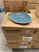 2 CASES OF TERRASTONE 8 7/8" BLUE PLATE - 18/CASE, ARCOROC - NEW