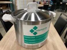 BROWNE ELEMENTS 32 QT STAINLESS STEEL STOCK POT - NEW