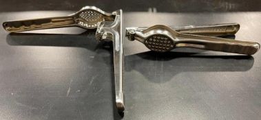 (2) STAINLESS STEEL GARLIC PRESSES