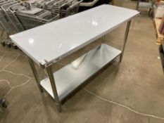 NEW 60" X 24" STAINLESS STEEL WORK TABLE