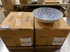 2 CASES OF DUDSON MOSAIC BLUE CHEF'S BOWL 8" - 12/CASE, MADE IN ENGLAND