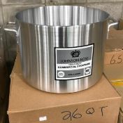 26QT HEAVY DUTY ALUMINUM SAUCE POT, JOHNSON ROSE 65826 - NEW