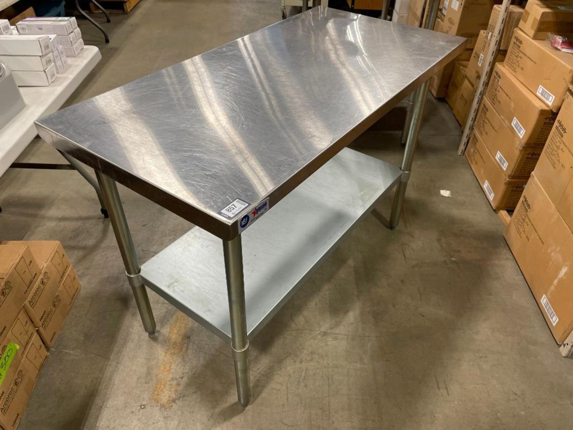 48" X 24" STAINLESS STEEL WORK TABLE - Image 2 of 5