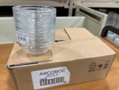 CASE OF ARCOROC 3.5" CLEAR GLASS STACKING SALAD BOWLS, 12 OZ - 36 PER CASE - NEW