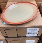 6 CASES OF DUDSON TERRACOTTA & SAND 11 1/4" OVAL PLATE - 12/CASE, MADE IN ENGLAND