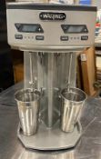 WARING WDM240TX HEAVY DUTY DOUBLE SPINDLE DRINK MIXER WITH TIMER